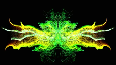 Abstract colorful collision of particles Stock Footage 149596718