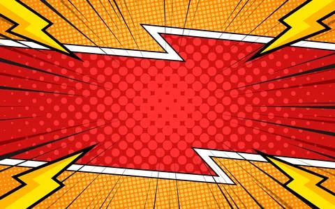 Abstract colorful comic page background vector template. イラスト素材