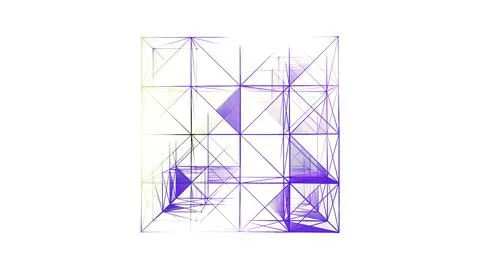 Abstract colorful complex plexus 3D figure. Motion. Triangular edges of a Ilustración de archivo