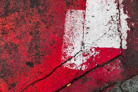 Abstract colorful composition on the asphalt Stock Photos