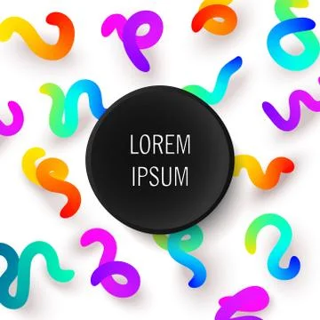 Abstract colorful composition with decorative elements. Modern design.Universal Stock Illustration