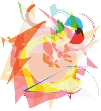 Abstract colorful composition Stock Illustration