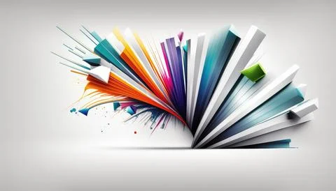 Abstract colorful computers high tech Stock Illustration