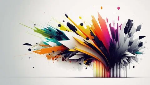Abstract colorful computers high tech Ilustración de archivo
