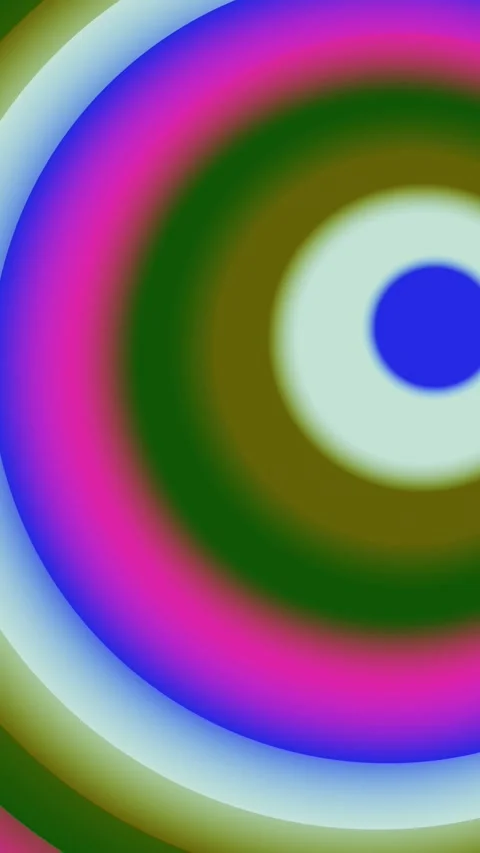 Abstract Colorful Concentric Circles Motion Gradient Loop Vídeo Stock 334638124