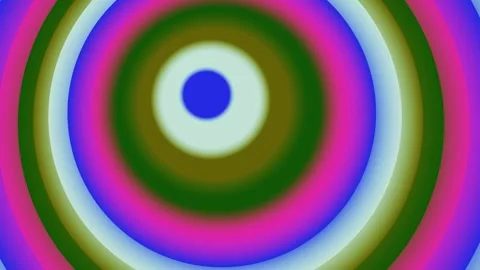 Abstract Colorful Concentric Circles Motion Background Vídeo Stock 334638273