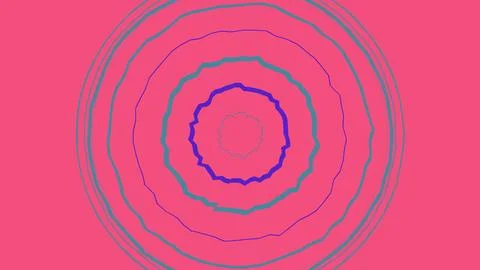 Abstract colorful concentric circles pattern background イラスト素材