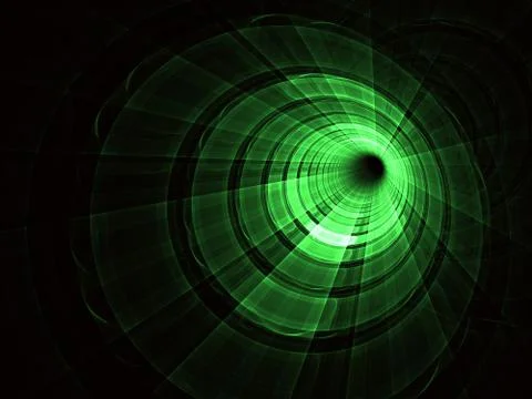 Abstract colorful concentric light gateway tunnel for future Ilustración de archivo