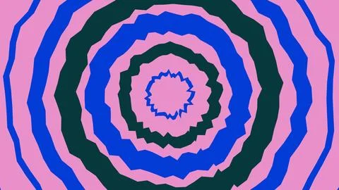 Abstract colorful concentric wavy circles pattern Illustrazione stock