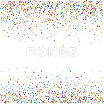 Abstract colorful confetti background. Isolated on the white. Vector holiday Stock Illustration
