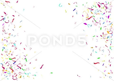 Abstract colorful confetti background. Isolated on the white background. Stock Illustration