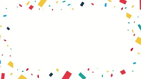 Abstract colorful confetti border frame with empty center for text overlay,.. Stockbeeldmateriaal 342044862