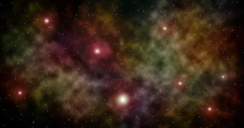 Abstract colorful constellation in deep space Illustrazione stock
