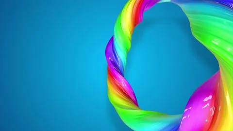 Abstract colorful creative background with stream of mixed oil paints that form Stock Footage 130191328