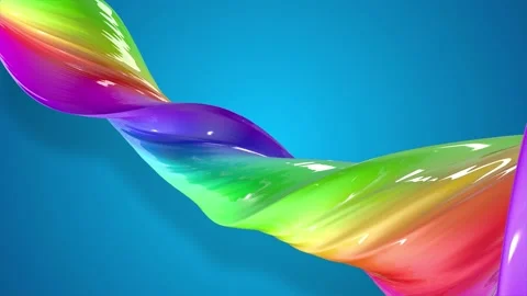 Abstract colorful creative background with stream of mixed oil paints that form Stock Footage 130191574