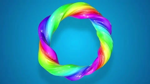 Abstract colorful creative background with stream of mixed oil paints that form Stock Footage 130191762