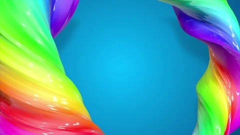 Abstract colorful creative background with stream of mixed oil paints that form Stock Footage 130191904