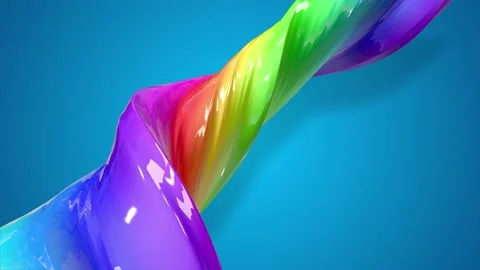 Abstract colorful creative background with stream of mixed oil paints that form Stock Footage 130191953