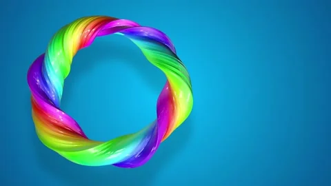 Abstract colorful creative background with stream of mixed oil paints that form Stock Footage 130192097