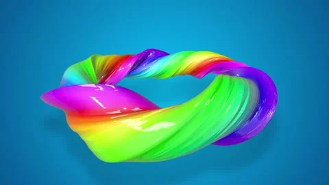 Abstract colorful creative background with stream of mixed oil paints that form Stock Footage 130192149