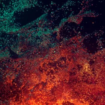 Abstract Colorful Cube Particles Background- 3D illustration Stock Illustration