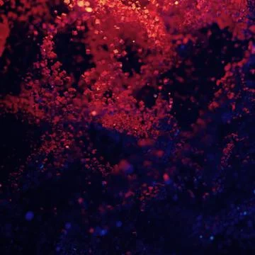 Abstract Colorful Cube Particles Background - 3D illustration Stock Illustration