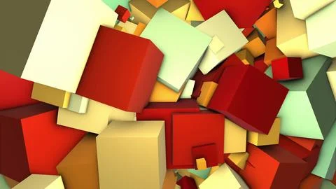 Abstract colorful cubes Stock Illustration