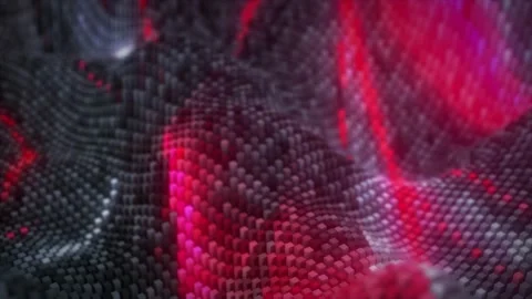 Abstract colorful cubic surface in random motion. Computer generated background Stock Footage 160114972