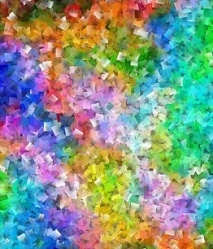 Abstract colorful cubist pattern-squared layered background Stock Illustration