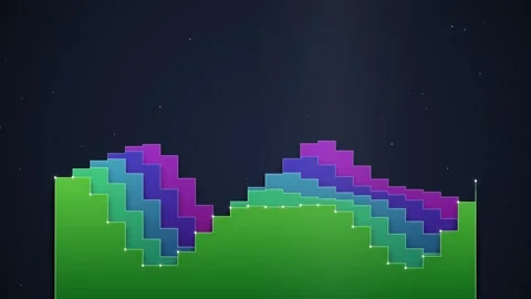 Abstract Colorful Data Waveform Animation, Digital Analytics Graph, Futuris.. Stock Footage 348792988
