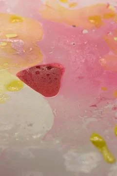 Abstract colorful design created using nail polish Stock Photos