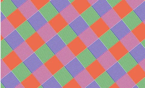 Abstract Colorful Diagonal Checkered Pattern With Striped Squares for Backg.. Illustrazione stock