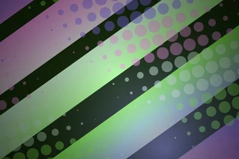 Abstract colorful diagonal lines with dots on dark background Stock Illustration