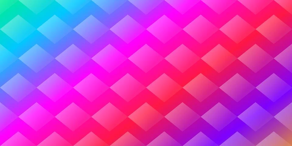 Abstract colorful diamond pattern with vibrant gradient Stock Illustration