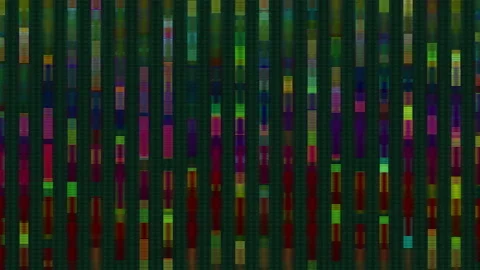 Abstract Colorful Digital Bars Pattern with Illuminated Lines Stock Footage 310627262