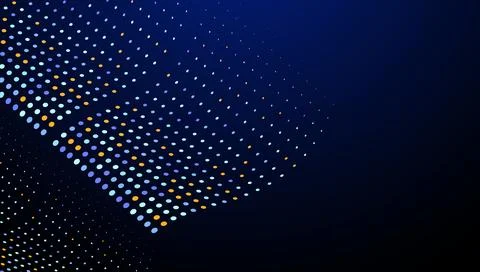 Abstract Colorful Digital Dot Surface Futuristic Tech Background Stock Illustration