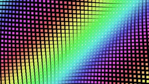 Abstract colorful digital grid motion background Stock Footage 345344507