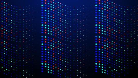 Abstract Colorful Digital Light Grid Futuristic Technology Background イラスト素材