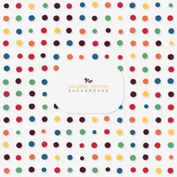 Abstract colorful dot of geometric pattern design background. Stock Illustration