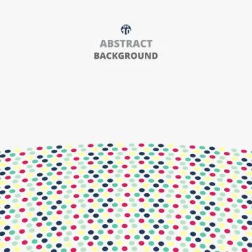 Abstract of colorful dot pattern distort background with copy space. Stock Illustration