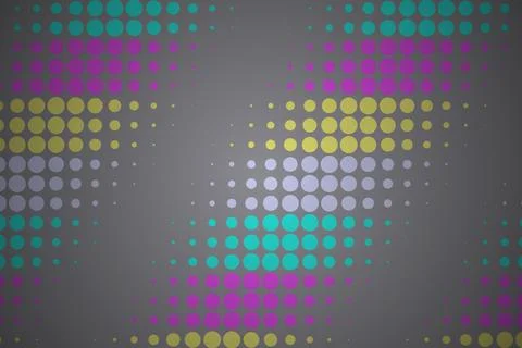 Abstract colorful dot pattern on gray background Stock Photos