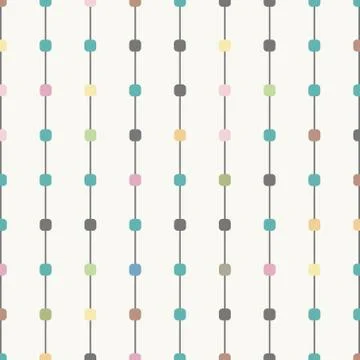 Abstract of colorful dot pattern on stipe line background. Illustrazione stock