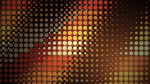 Abstract colorful dot pattern with warm tones and lights Stock Illustration