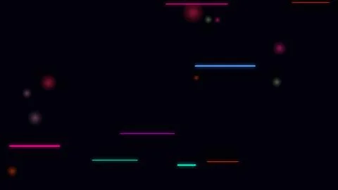 Abstract colorful dots and lines on dark background Stock Illustration