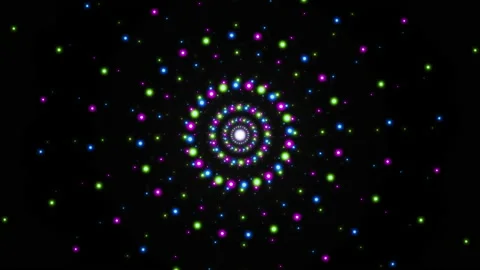 Abstract colorful dots motion background. Seamless looping animation Stock Footage 236180295