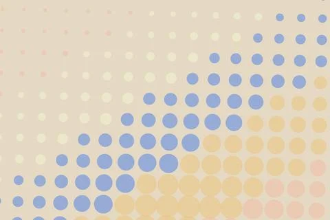 Abstract colorful dots pattern on a beige background Stock Illustration
