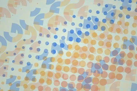 Abstract colorful dotted pattern with blue and orange shades Stock Illustration