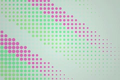 Abstract colorful dotted pattern with green and purple shades Stock Illustration