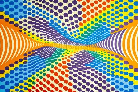 Abstract colorful dynamic background. Modern psychedelic illustration, mini.. Stock Illustration