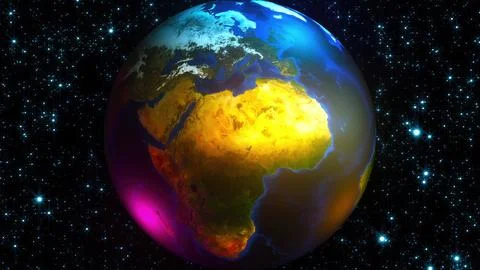 Abstract colorful earth Stock Illustration